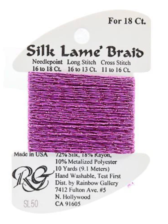 Silk Lame´ Braid 18 | SL050 Fushsia