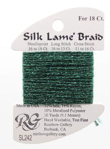 Silk Lame´ Braid 18 | SL242 Peacock Green