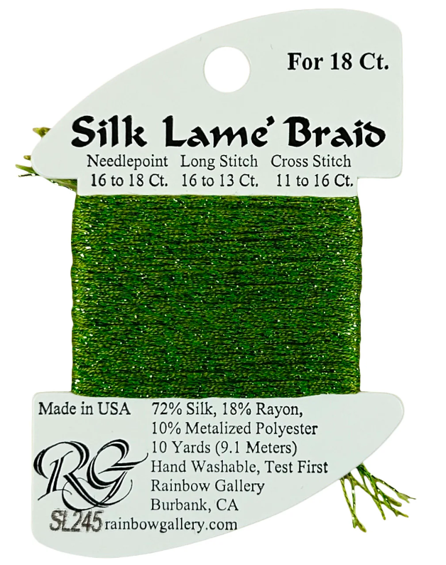 Silk Lame´ Braid 18 | SL245 Green Banana