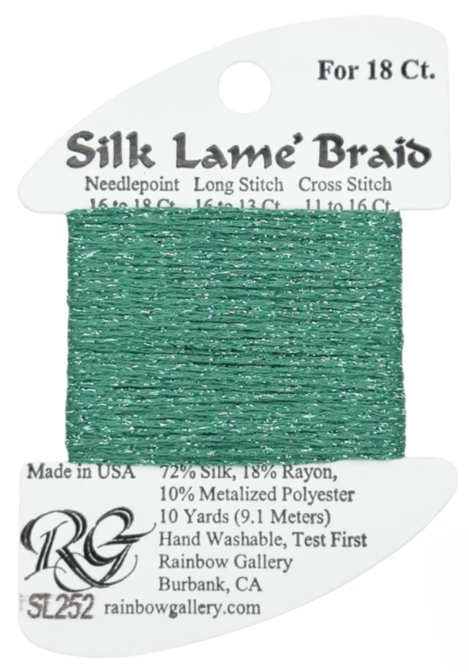Silk Lame´ Braid 18 | SL252 Caribbean Green