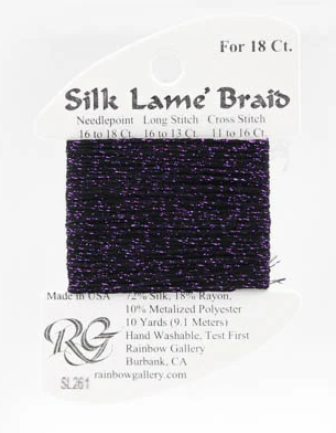 Silk Lame´ Braid 18 | SL261 Eggplant