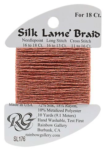 Silk Lame´ Braid 18 | SL176 Coral