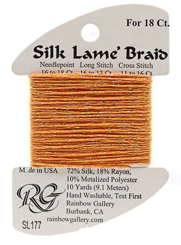 Silk Lame´ Braid 18 | SL177 Orange Pop