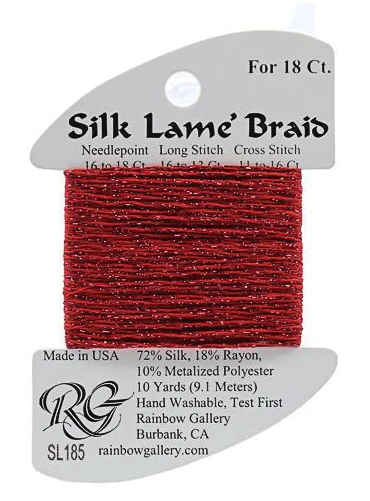 Silk Lame´ Braid 18 | SL185 Tango Red