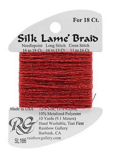 Silk Lame´ Braid 18 | SL186 Fiery Red