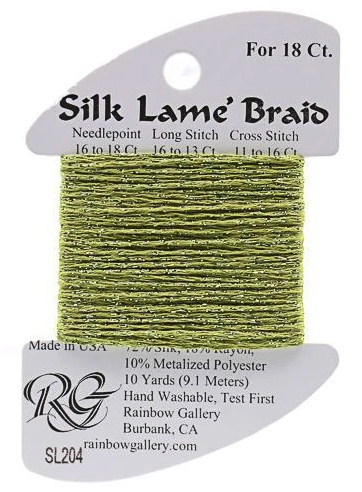 Silk Lame´ Braid 18 | SL204 Green Olive