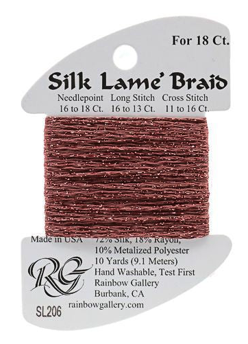 Silk Lame´ Braid 18 | SL206 Nostalgia Rose