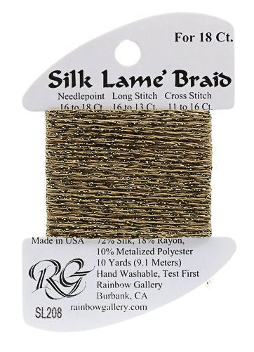 Silk Lame´ Braid 18 | SL208 Antique Bronze