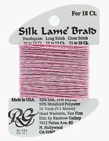 Silk Lame´ Braid 18 | SL121 Medium Raspberry