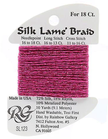 Silk Lame´ Braid 18 | SL123 Dark Hot Pink