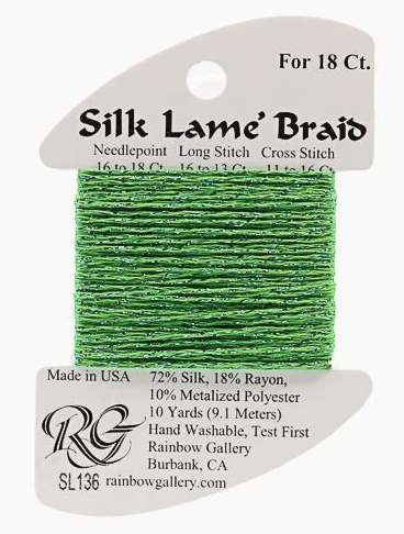 Silk Lame´ Braid 18 | SL136 Kelly Green