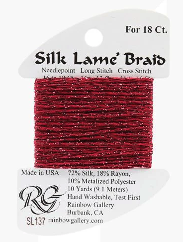 Silk Lame´ Braid 18 | SL137 Scarlet