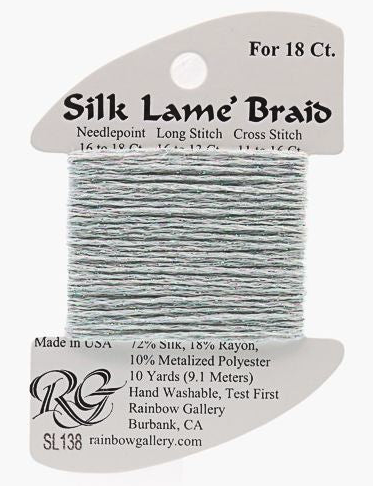 Silk Lame´ Braid 18 | SL138 Glacier