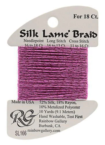Silk Lame´ Braid 18 | SL166 Light Fuchsia