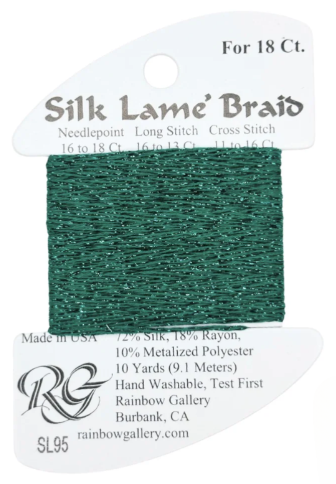 Silk Lame´ Braid 18 | SL095 Medium Christmas Green
