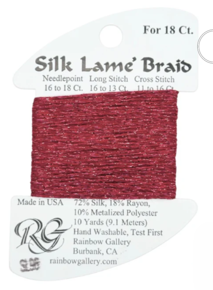 Silk Lame´ Braid 18 | SL096 Cranberry