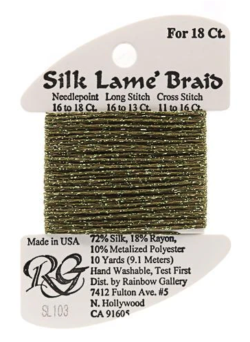 Silk Lame´ Braid 18 | SL103 Olive