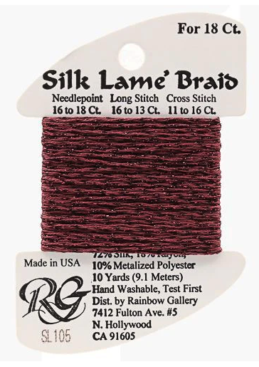 Silk Lame´ Braid 18 | SL105 Wine