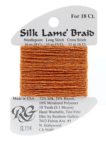 Silk Lame´ Braid 18 | SL114 Lite Pumpkin