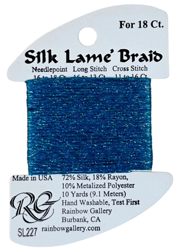 Silk Lame´ Braid 18 | SL227 Aruba Blue