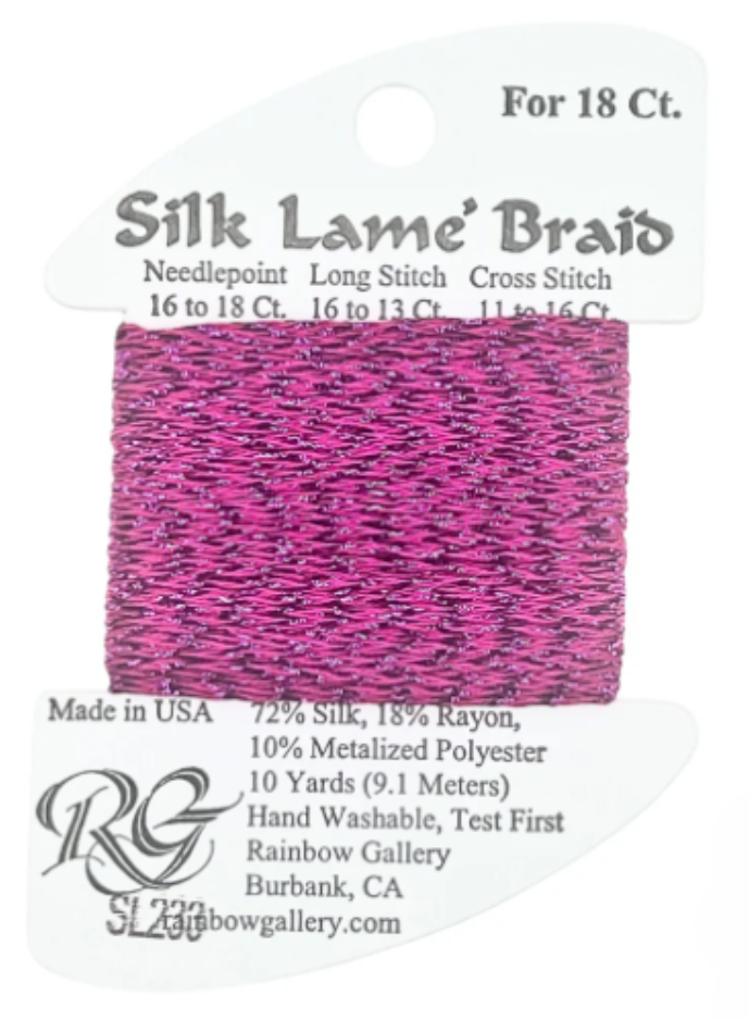 Silk Lame´ Braid 18 | SL233 Festival Fuchsia