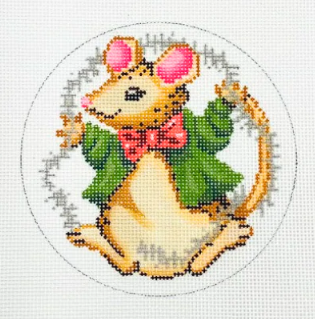 Xmas Mouse w/Tinsel Ornament