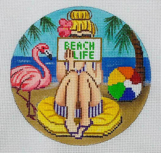 Beach Life Stitching Girl