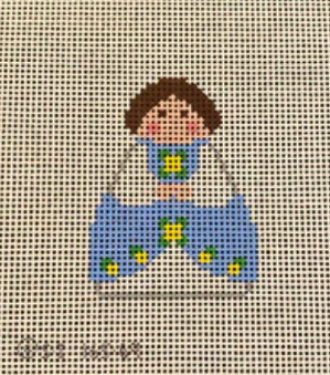 Blue Angel with Yellow Flowers