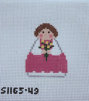 Pink Angel with Flowers