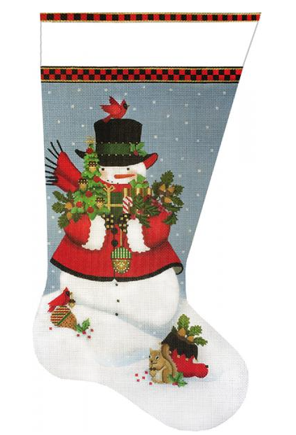 Acorn Snowman Stocking