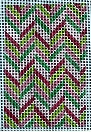 Modern Chevron in Pinks & Greens Passport Insert