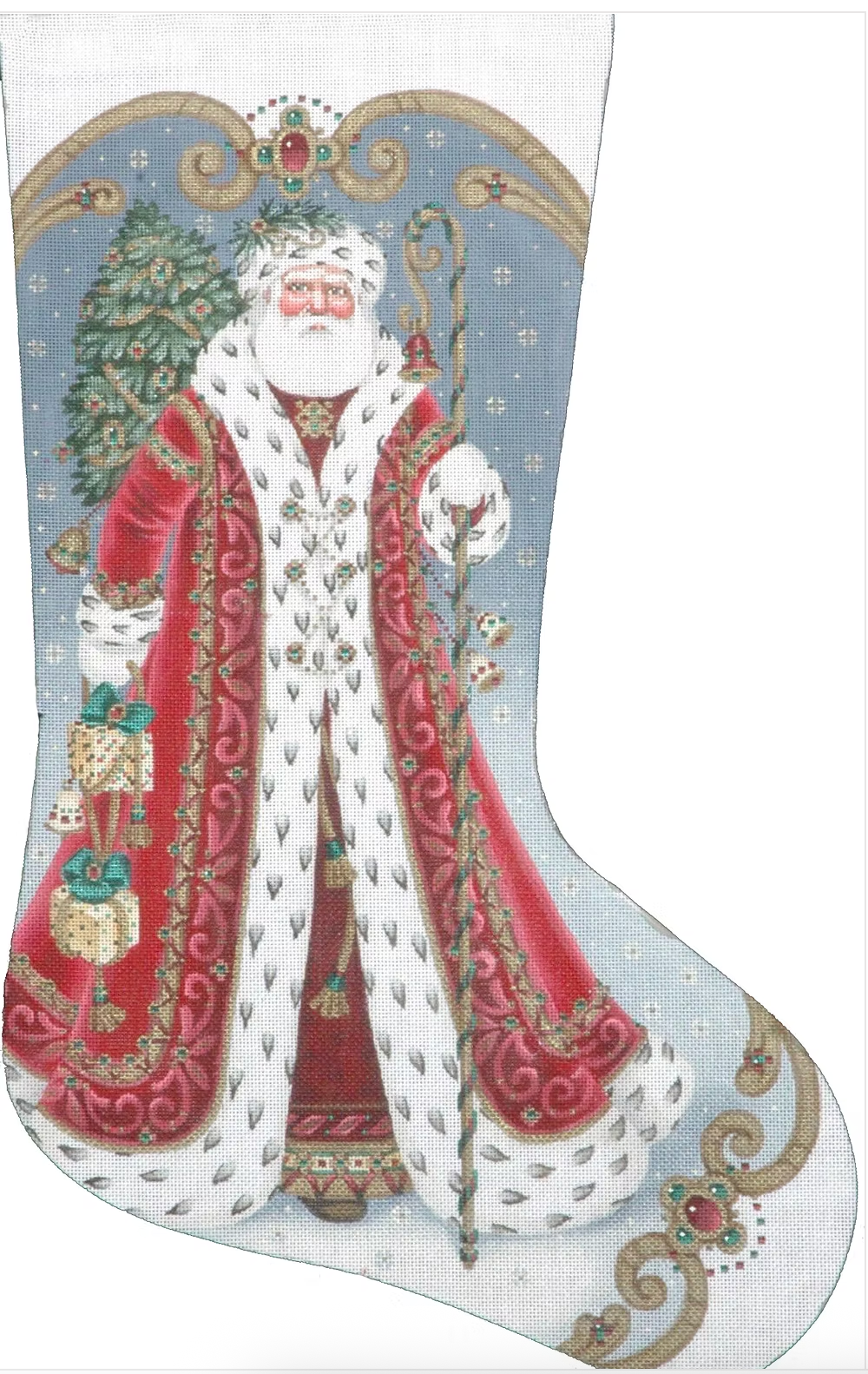 Elegant Santa Stocking