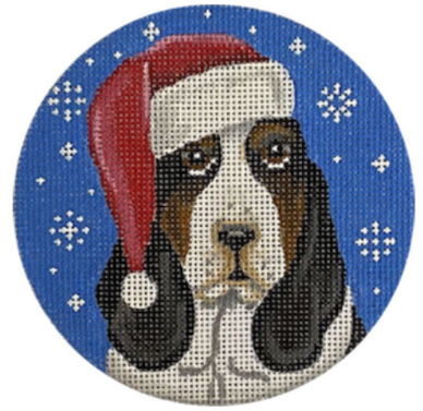 Bassett Hound Santa