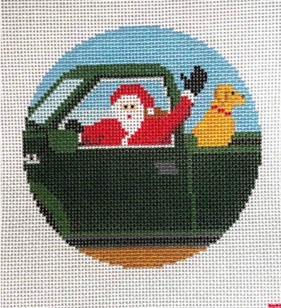 Sporty Truck Driving Santa