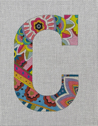 Vibrant Floral/Paisley Letter 12"