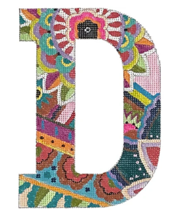 Vibrant Floral/Paisley Letter 12"