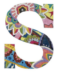 Vibrant Floral/Paisley Letter 12"