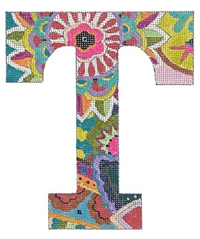 Vibrant Floral/Paisley Letter 12"