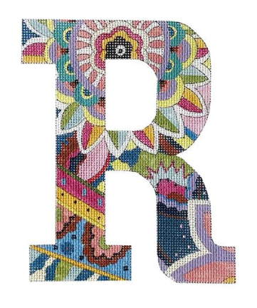 Vibrant Floral/Paisley Letter 12"