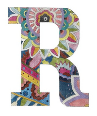 Vibrant Floral/Paisley Letter 12"