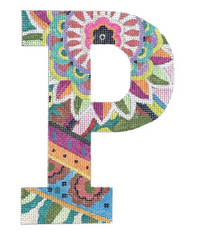 Vibrant Floral/Paisley Letter 12"