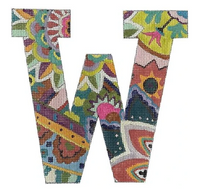 Vibrant Floral/Paisley Letter 12"