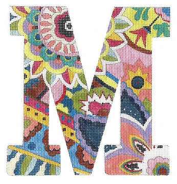 Vibrant Floral/Paisley Letter 12"