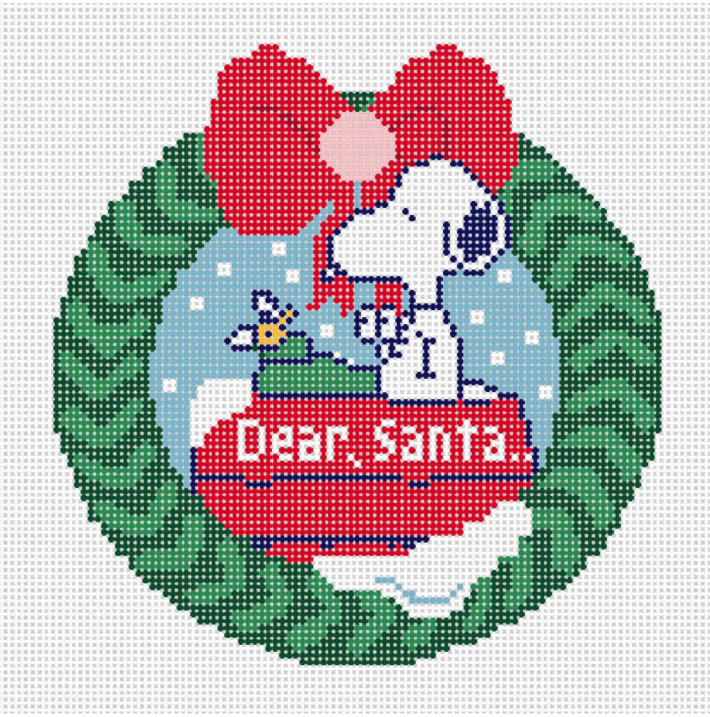 Peanuts Christmas - Snoopy Dear Santa Wreath