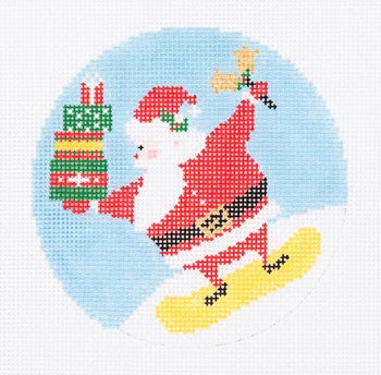 Snowboard Santa