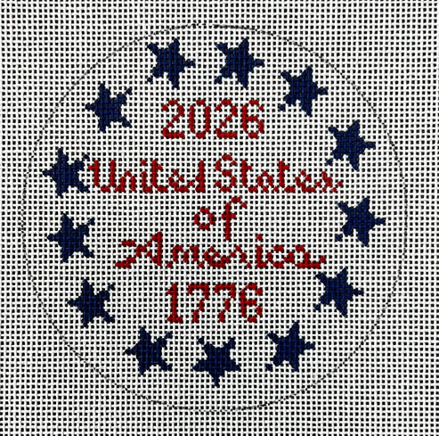 Usa Stars Rounded US Stars Round – Seaside Needlepoint