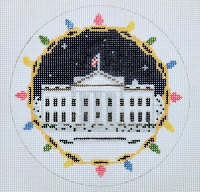 White House with Night Sky & Lights