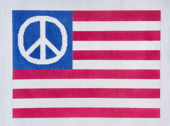 Large Peace American Flag