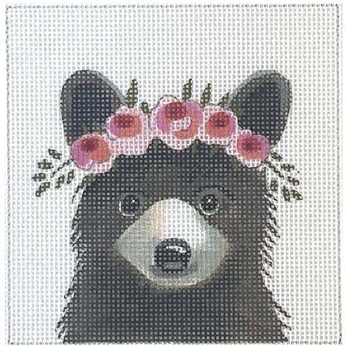 Baby Black Bear w/ Floral Crown