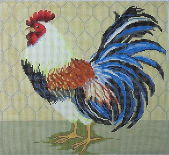 Blue Tail Rooster with Wire